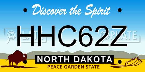 HHC62Z North Dakota License Plate