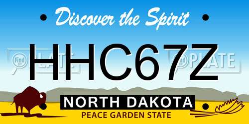 HHC67Z North Dakota License Plate
