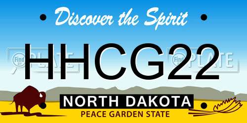 HHCG22 North Dakota License Plate