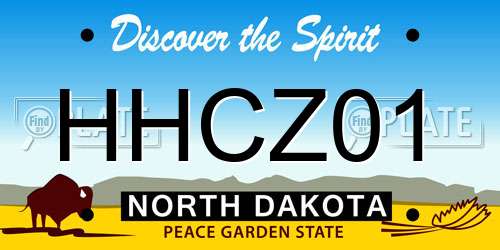 HHCZ01 North Dakota License Plate