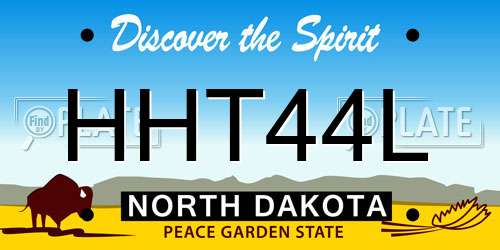 HHT44L North Dakota License Plate
