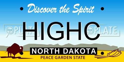 HIGHC North Dakota License Plate