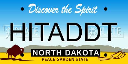 HITADDT North Dakota License Plate
