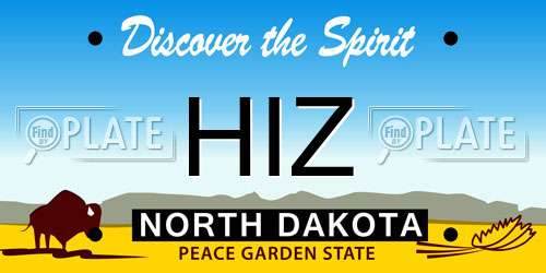HIZ North Dakota License Plate