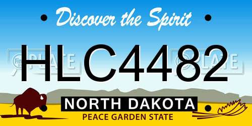 HLC4482 North Dakota License Plate