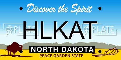 HLKAT North Dakota License Plate