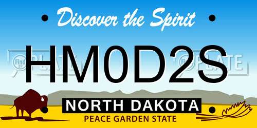 HM0D2S North Dakota License Plate