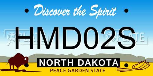 HMD02S North Dakota License Plate