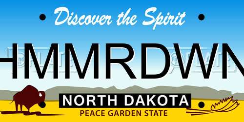 HMMRDWN North Dakota License Plate