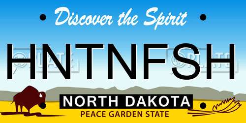 HNTNFSH North Dakota License Plate