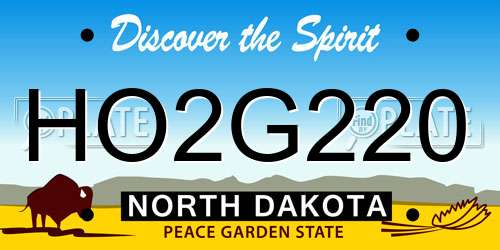 HO2G220 North Dakota License Plate