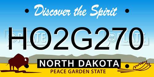 HO2G270 North Dakota License Plate