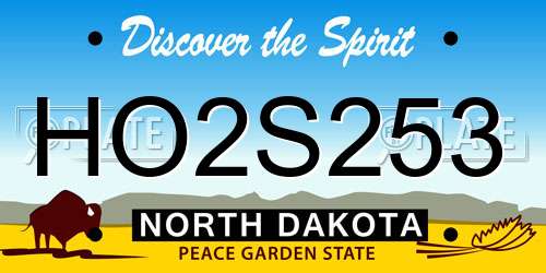 HO2S253 North Dakota License Plate