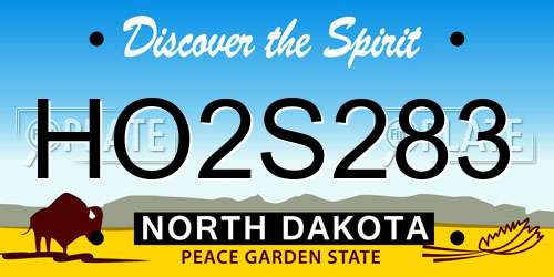 HO2S283 North Dakota License Plate