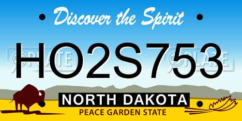 HO2S753 North Dakota License Plate