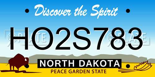 HO2S783 North Dakota License Plate