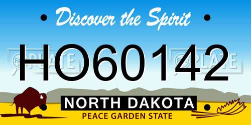 HO60142 North Dakota License Plate