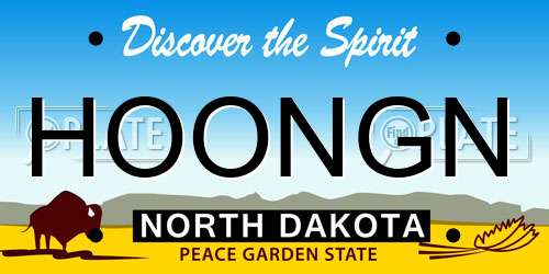 HOONGN North Dakota License Plate