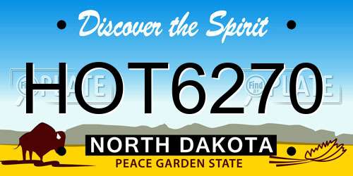 HOT6270 North Dakota License Plate