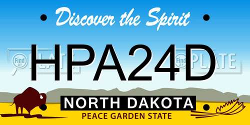 HPA24D North Dakota License Plate