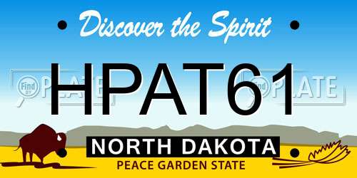 HPAT61 North Dakota License Plate