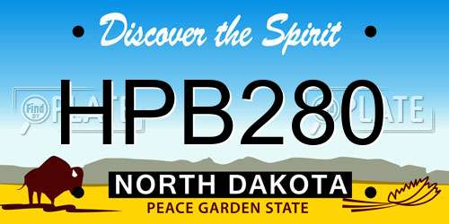 HPB280 North Dakota License Plate