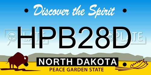HPB28D North Dakota License Plate