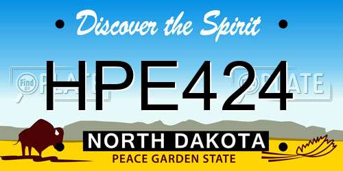 HPE424 North Dakota License Plate