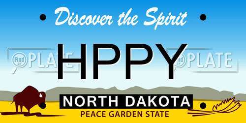 HPPY North Dakota License Plate