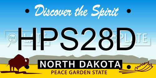 HPS28D North Dakota License Plate