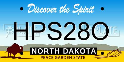 HPS28O North Dakota License Plate