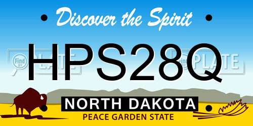 HPS28Q North Dakota License Plate