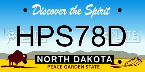 HPS78D North Dakota License Plate