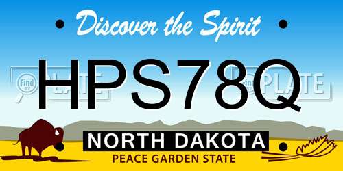 HPS78Q North Dakota License Plate