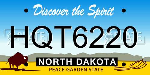 HQT6220 North Dakota License Plate
