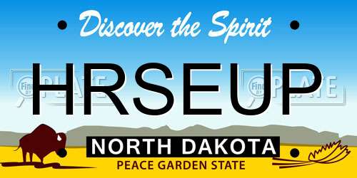 HRSEUP North Dakota License Plate