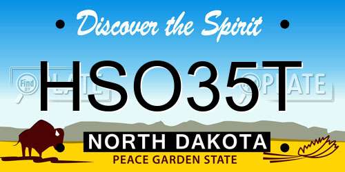 HSO35T North Dakota License Plate