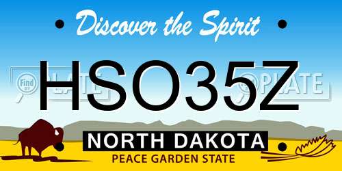 HSO35Z North Dakota License Plate