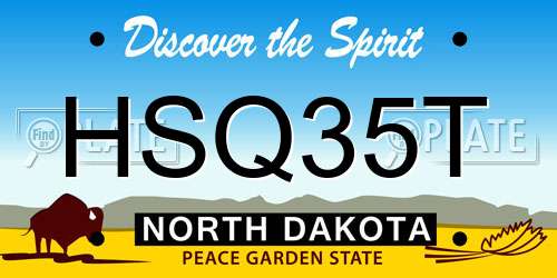 HSQ35T North Dakota License Plate