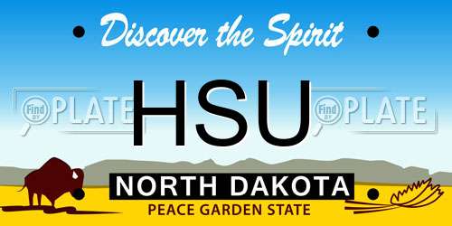 HSU North Dakota License Plate