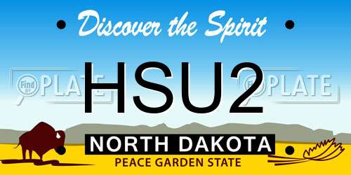 HSU2 North Dakota License Plate