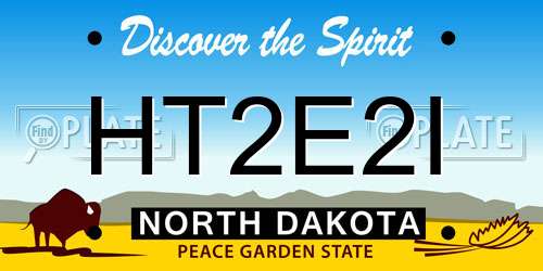 HT2E2I North Dakota License Plate