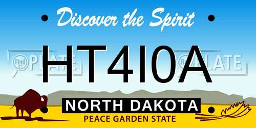 HT4I0A North Dakota License Plate