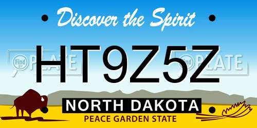 HT9Z5Z North Dakota License Plate
