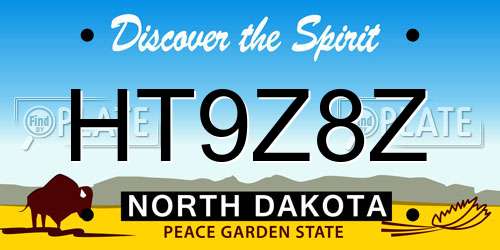 HT9Z8Z North Dakota License Plate