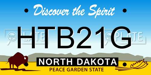 HTB21G North Dakota License Plate