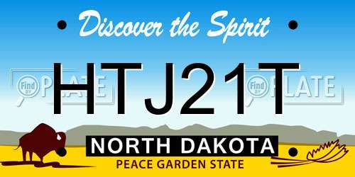 HTJ21T North Dakota License Plate