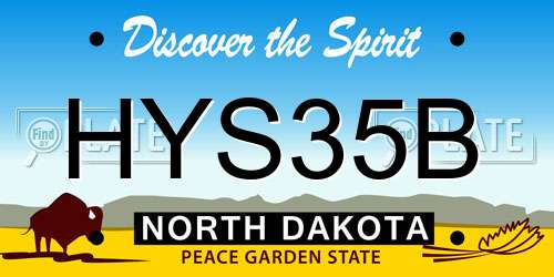 HYS35B North Dakota License Plate