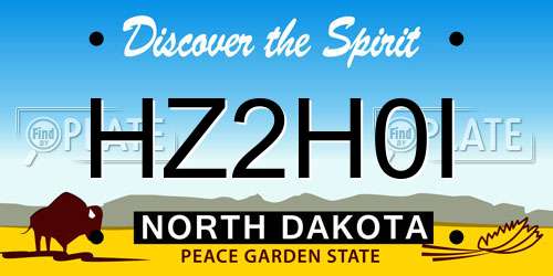 HZ2H0I North Dakota License Plate