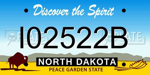 I02522B North Dakota License Plate